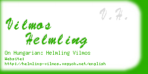 vilmos helmling business card